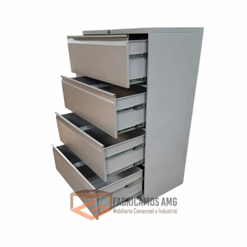 Archivador Metálico Horizontal de 4 Gavetas