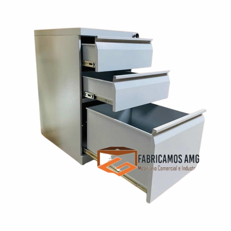 Cajonera Metálica de 2 x1 de 3 Gavetas