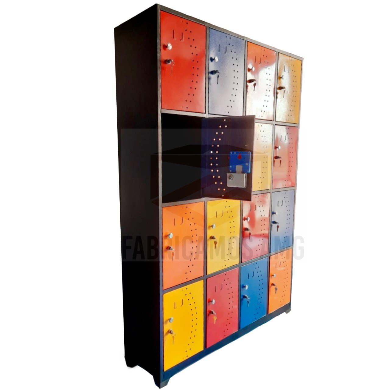 cerradura.jpg Locker para Cascos 16 Compartimientos - Image 1