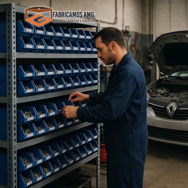 Estanterías metálicas para tornillos y repuestos en Bogotá Colombia