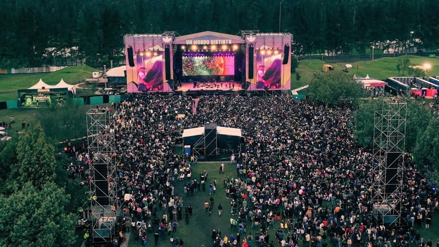 Toma aérea del Festival Estéreo Picnic realizado el 20 al 22 de marzo de 2026 en el Parque Simón Bolívar.